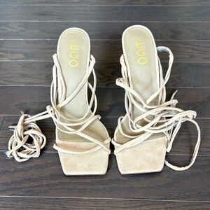 EGO Beige Strappy Heels